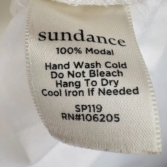 Sundance Women's White Scoop Neck Tiered Tank Top Large - Picture 11 of 11